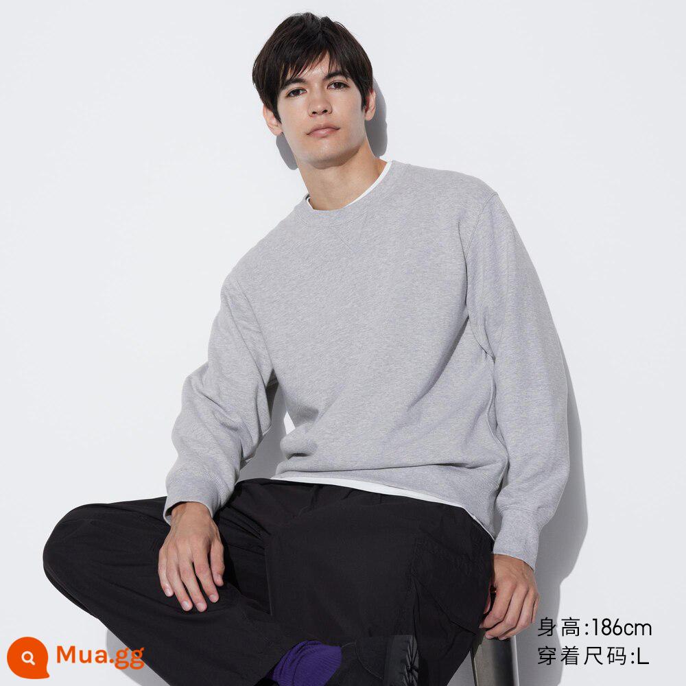 Uniqlo Cặp Đôi Nam Nữ Dày Áo Thun Dài Tay Áo Màu Xám Phong Cách 24 Phong Cách Mới 465199 - 05 ngày xám xịt