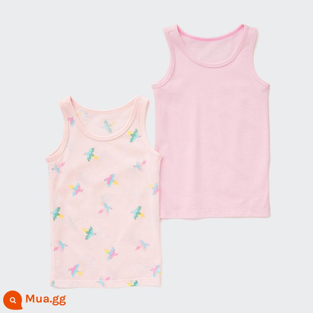 Áo ba lỗ Uniqlo Baby/Trẻ mới biết đi/Baby JOP Lưới 2 gói 455603/455604/455602 - 455602/10 màu hồng nước