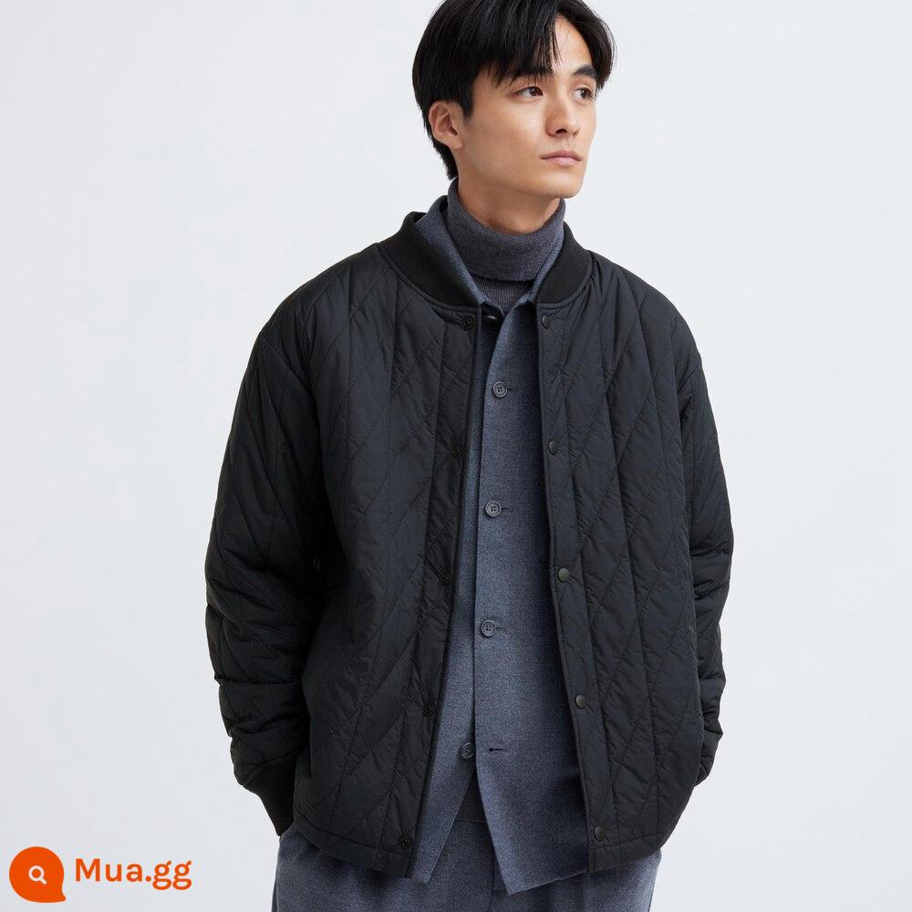 Quần áo Uniqlo air cotton nam HEATTECH áo khoác chần bông có đệm ẤM ẤM 468542 - 09 màu đen