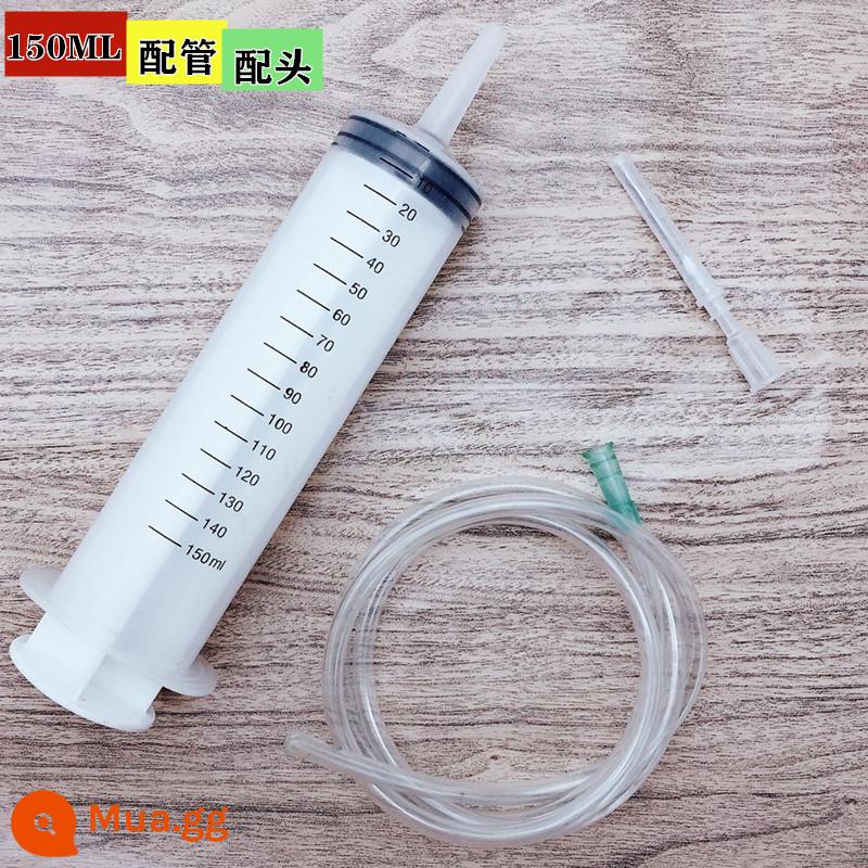 500 \ 20ml lớn nhựa dung tích lớn ống tiêm ống tiêm bơm dầu kim ống ăn thuốc xổ keo làm đầy thiết bị - 150ML + kim + ống 1 mét