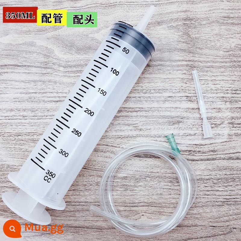 500 \ 20ml lớn nhựa dung tích lớn ống tiêm ống tiêm bơm dầu kim ống ăn thuốc xổ keo làm đầy thiết bị - 350ML + kim + ống 1 mét