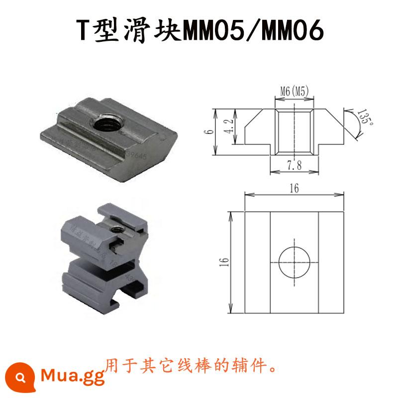 28mm hợp kim nhôm nạc ống thế hệ thứ ba cần dây phụ kiện ống nhôm hồ sơ ống tròn khớp nối làm việc xe đẩy - Thanh trượt hình chữ T (GAE28-MM06) (4 cái)