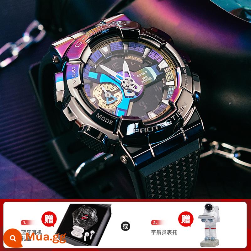 Đồng hồ CASIO nam sinh dập tắt gshock thép trái tim đại dương Poseidon kỷ niệm 35 năm phiên bản giới hạn gm110 - 1.GM-110B-1APR đi kèm hộp quà tặng tai nghe Bluetooth hoặc giá đỡ đồng hồ phi hành gia