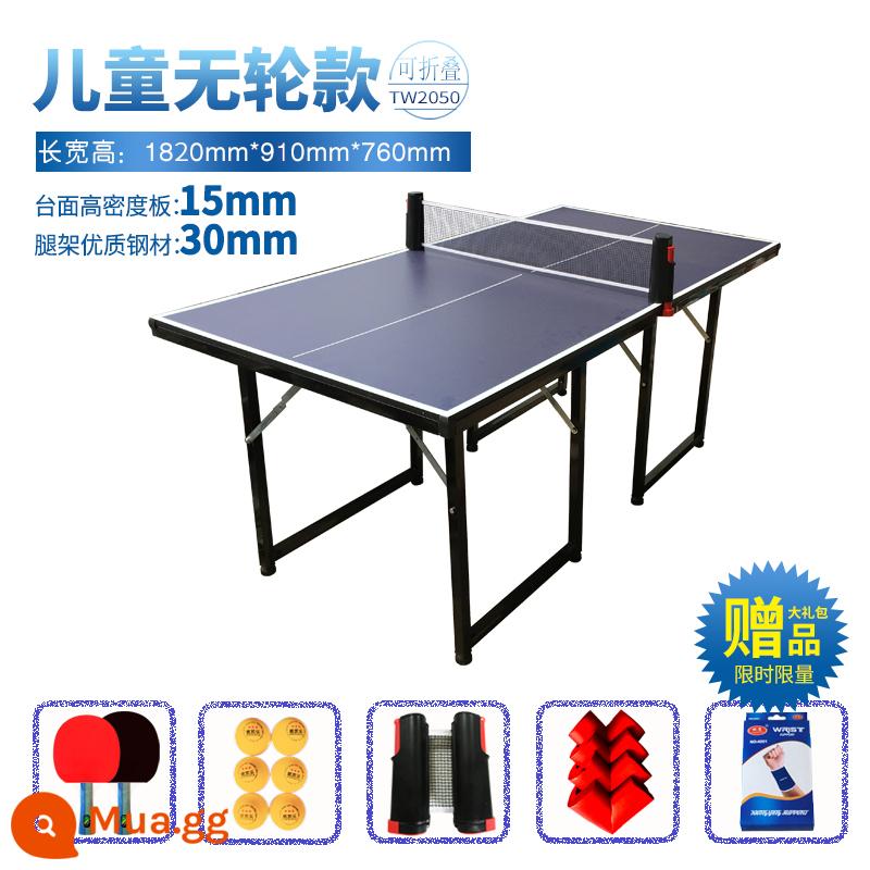 Bàn bóng bàn Mecaron Trong nhà Nhà Có thể gập lại Bàn bóng bàn tiêu chuẩn có bánh xe Thi đấu Bingbing Table - Model mini, chiều dài bàn 1820m*rộng 910mm