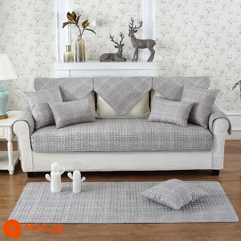 Đệm sofa bông chống trượt giá đặc biệt vải cotton nguyên chất bốn mùa hiện đại đơn giản bao trọn gói giải phóng mặt bằng phổ khăn khăn đệm ghế - gossyrin nguyên chất