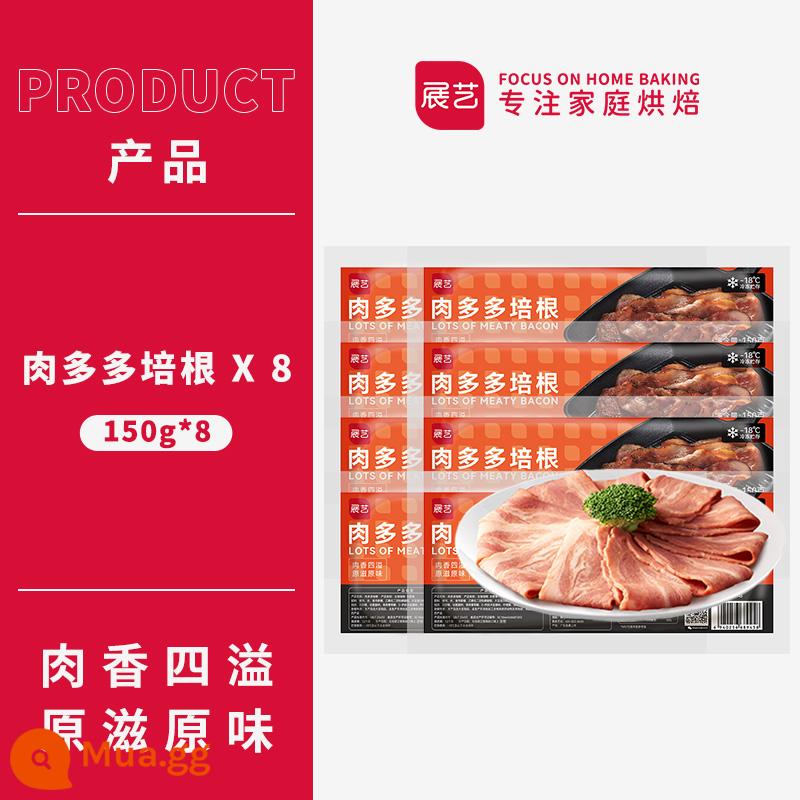 Zhanyi Thịt Duoduo Thịt Xông Khói Pizza Ham Lát Hành Lá Bánh Ăn Sáng Chuyên Dụng Của Mỹ Cắt Dày Bông Tuyết Thương Mại Cửa Hàng Flagship - Gói thả giống [Thịt lợn cắt dày] Thịt xông khói Rouduoduo 150g * 8 gói