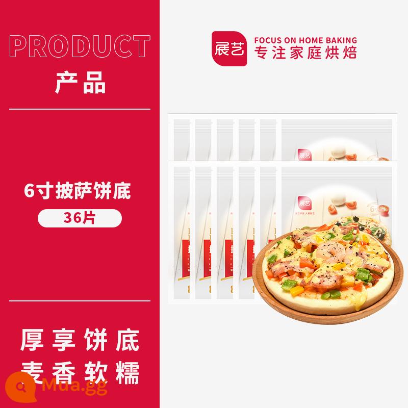 Đế bánh pizza Zhanyi, bán thành phẩm, được làm nóng, ăn liền, phô mai vụn gia dụng, vật liệu nướng chải - [Có giá trị lớn] Pizza 6 inch, 36 lát (giao hàng nhanh với túi đá)