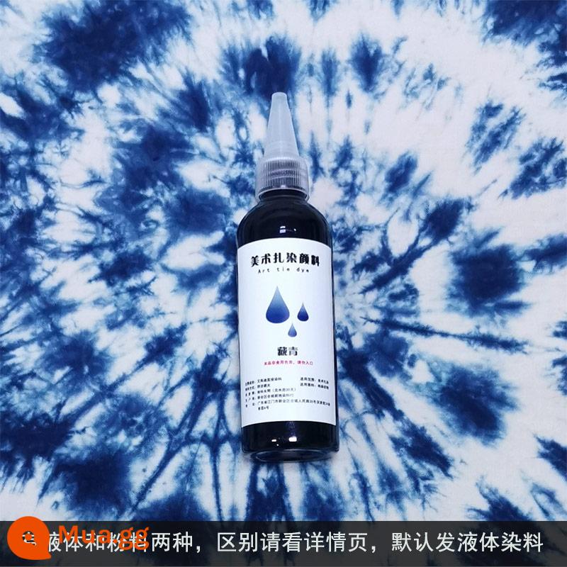 Thuốc nhuộm tie-dye sắc tố hoạt tính trực tiếp không nấu sắc nét miệng chai màu chàm tự làm thủ công không chứa formaldehyde bảo vệ môi trường không phai màu - Màu xanh navy (120ML/chai)