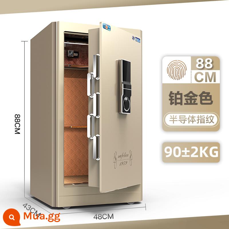 Thương hiệu Tiger két sắt gia đình nhỏ chứng nhận CSP 45/58/78/88cm mật khẩu vân tay WiFi điều khiển từ xa thông minh hoàn toàn bằng thép chống trộm tủ quần áo đầu giường vô hình két sắt văn phòng chứng nhận 3C mới - Kiểu mật khẩu vân tay vàng bạch kim 88-Platinum