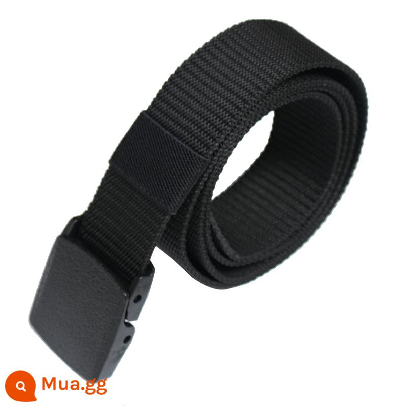 Belt nam không có kim loại nylon vải rộng 3,7 cm so với kiểm tra an ninh -khóa khóa rom khóa không có sắt - đen