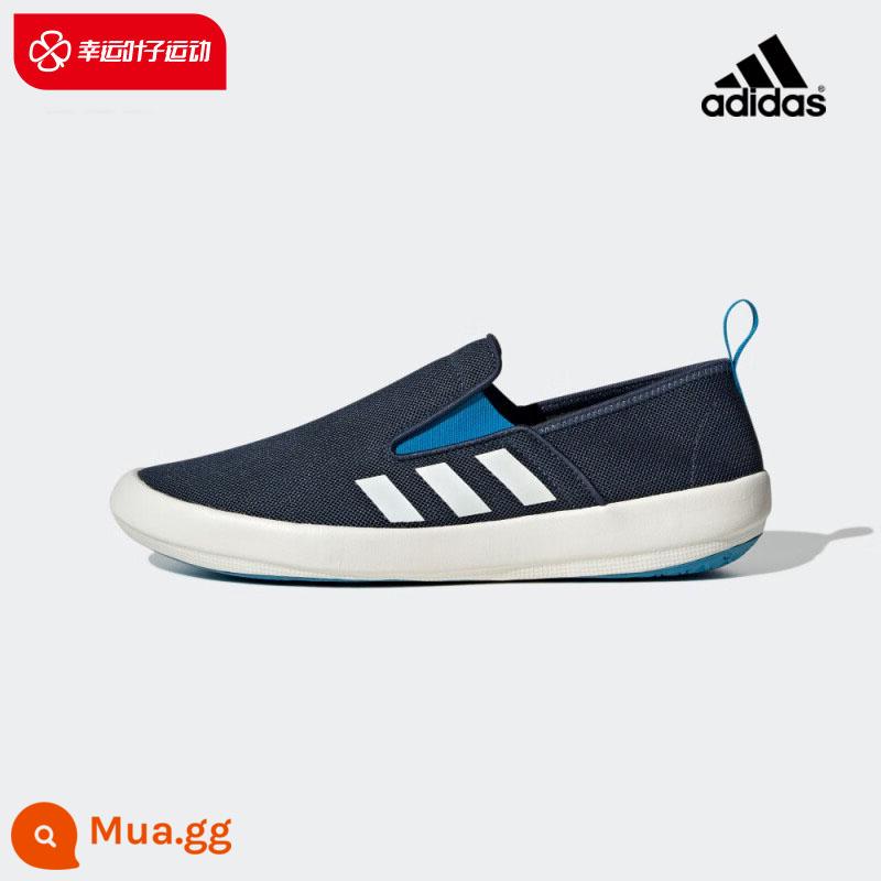 Giày nam adidas trang web chính thức hàng đầu giày vải mùa hè trượt giày lười giày thường giày thể thao giày trượt ván cổ thấp - Xanh đậm/xanh nhạt/trắng/SF miễn phí vận chuyển