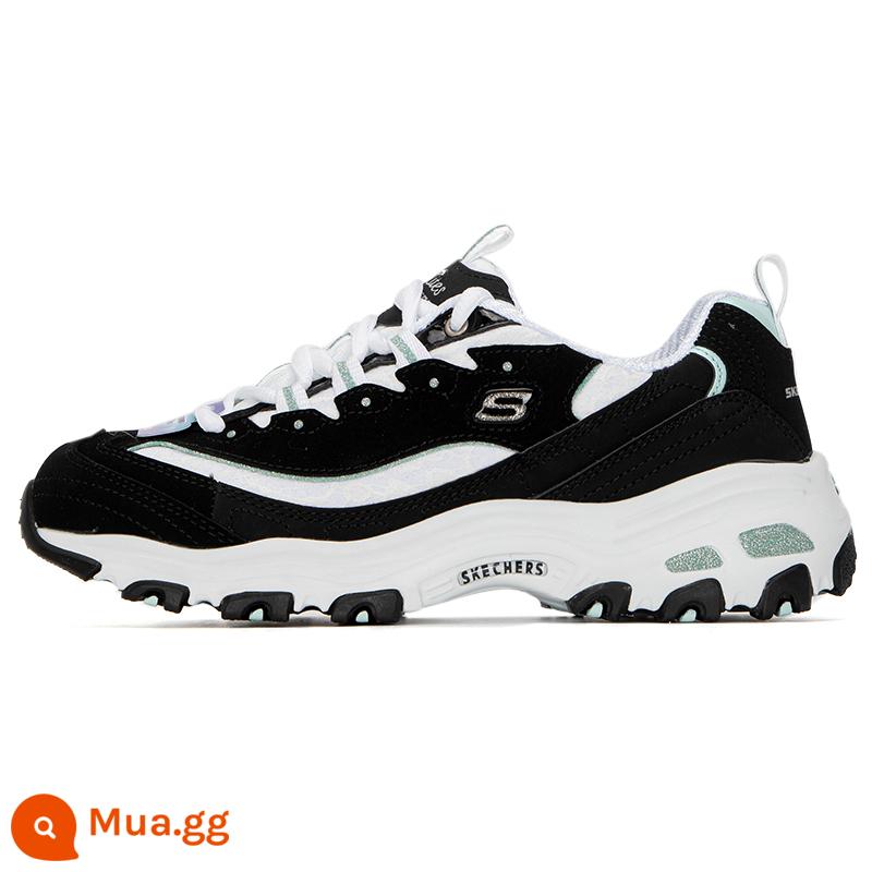 SKECHERS Giày Nữ Thêu Bướm Bố Giày Chính Thức Hàng Đầu Mùa Đông Đế Dày Gấu Trúc Trắng Giày Giày Thể Thao Thường Ngày - BKW~ Nên lấy kích thước nhỏ hơn