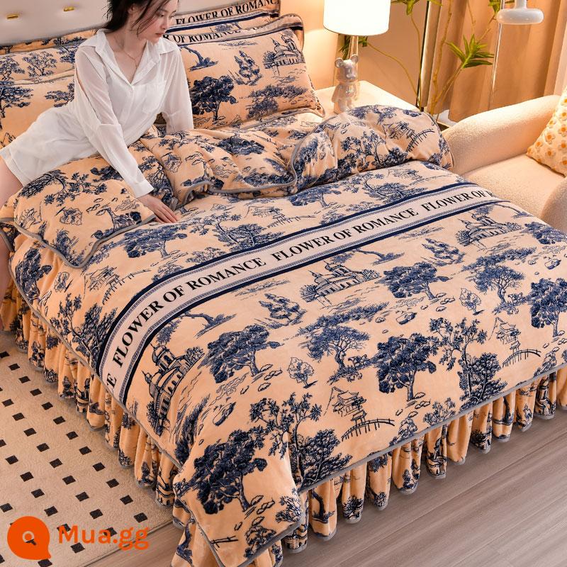 Internet nổi tiếng sữa nhung vỏ chăn đơn mảnh mùa đông Plus nhung flannel san hô nhung giường vỏ chăn đơn 1.5 mét 200x230 - Weiyun [Lông cừu sữa loại A, thích hợp cho trẻ sơ sinh]