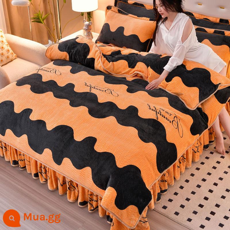 Internet nổi tiếng sữa nhung vỏ chăn đơn mảnh mùa đông Plus nhung flannel san hô nhung giường vỏ chăn đơn 1.5 mét 200x230 - Vương Giang Nam [Nhung sữa loại A, thích hợp cho bé]