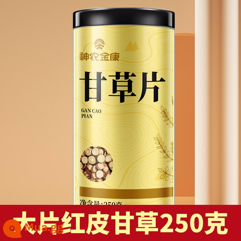 Viên cam thảo 500g ngâm trong nước và cỏ khô viên Trà thảo mộc cam thảo Zhongzhi trà thảo dược miếng lớn bột cam thảo thô cao cấp đích thực - Cam thảo đỏ lát lớn [250g]