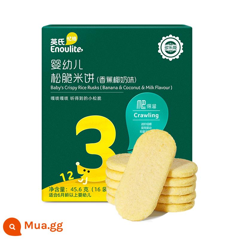 Bánh gạo giòn của Anh tạo điều kiện thuận lợi cho bữa ăn nhẹ của trẻ em Bánh gạo của Anh Cửa hàng hàng đầu chính thức đặt hàng thứ ba để gửi thực phẩm bổ sung cho trẻ em - Vị chuối cốt dừa 1 hộp