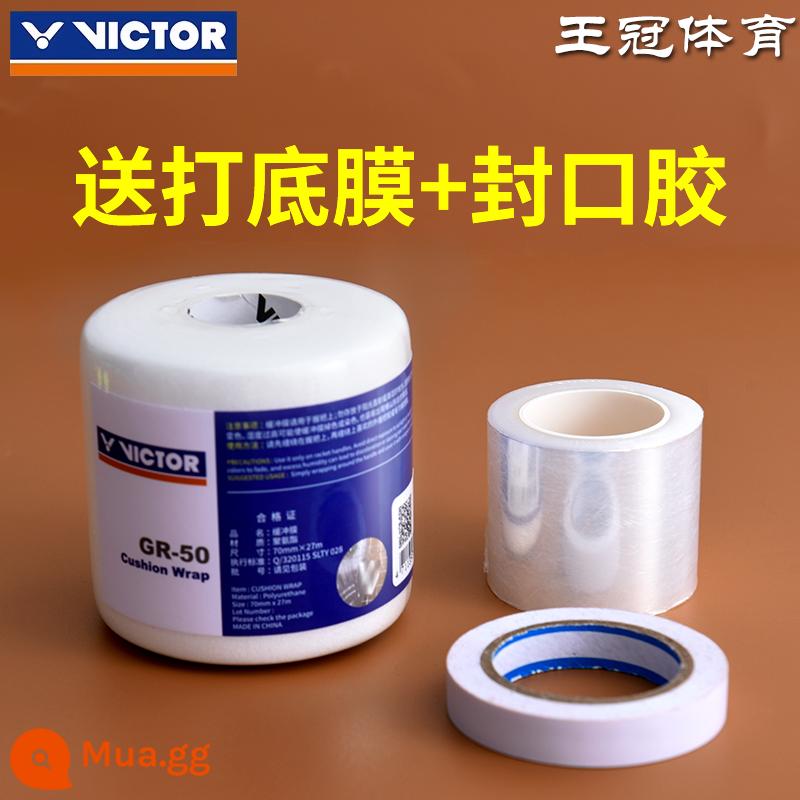 Phim đệm Yonex vợt cầu lông hấp thụ sốc phim tay gel đệm phim đệm phim tay cầm cơ sở phim niêm phong keo - Phim Chống Sốc Victory Trắng + Phim Sơn Lót + Keo Dán