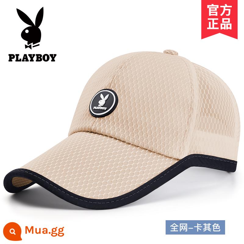 Nón Playboy nam mùa hè mũ bóng chày che nắng mùa hè thương hiệu sành điệu đỉnh cao nón lưỡi trai chống nắng che nắng cao cấp mỏng - [Lưới mái hiên dài]125-9K