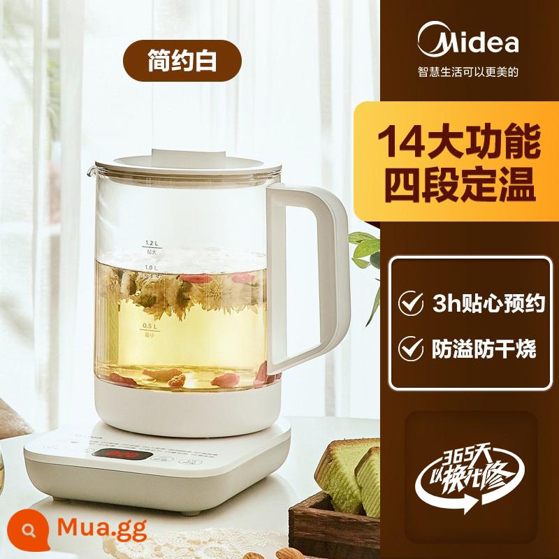 Midea sức khỏe nồi gia đình đa năng tự động ấm đun nước ấm trà văn phòng y học Trung Quốc thủy tinh nồi đun sôi nhanh - [Anh Bạch]