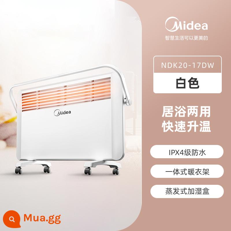 Máy sưởi Midea gia đình tiết kiệm điện phòng tắm tiết kiệm điện máy sưởi điện nhỏ đối trọng máy sưởi điện lò nướng lò nướng - (màu trắng đơn giản)