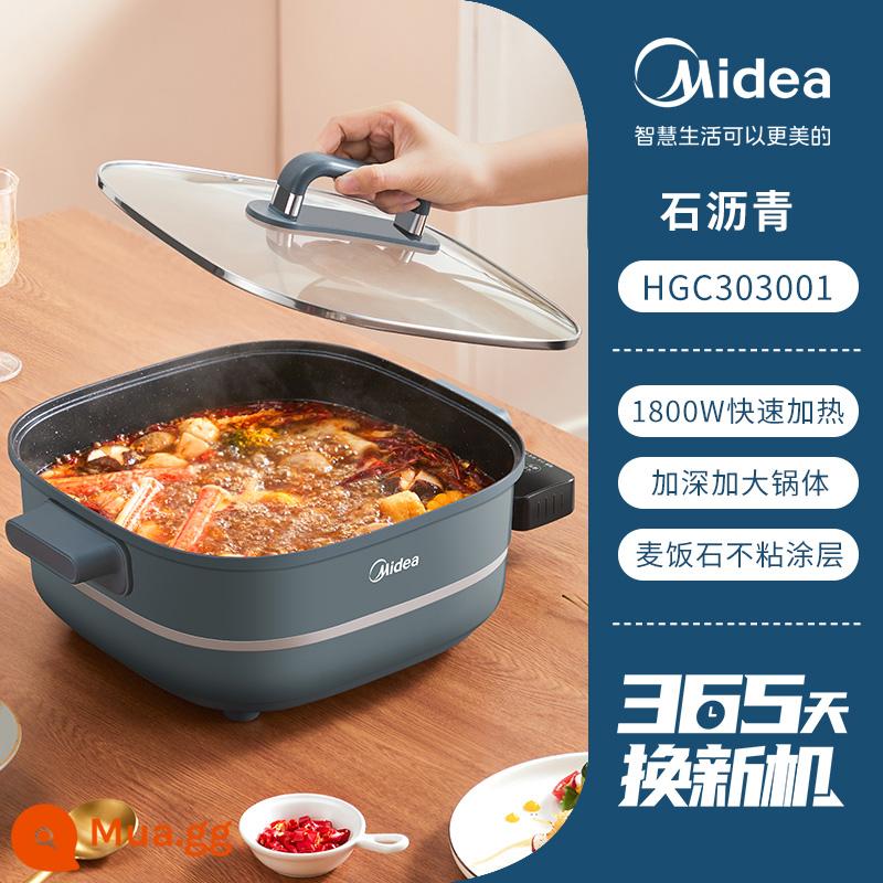 Nồi lẩu điện Midea gia đình tích hợp nồi lẩu vịt uyên ương công suất lớn nấu lẩu điện đa năng cắm đá y tế - nhựa đường