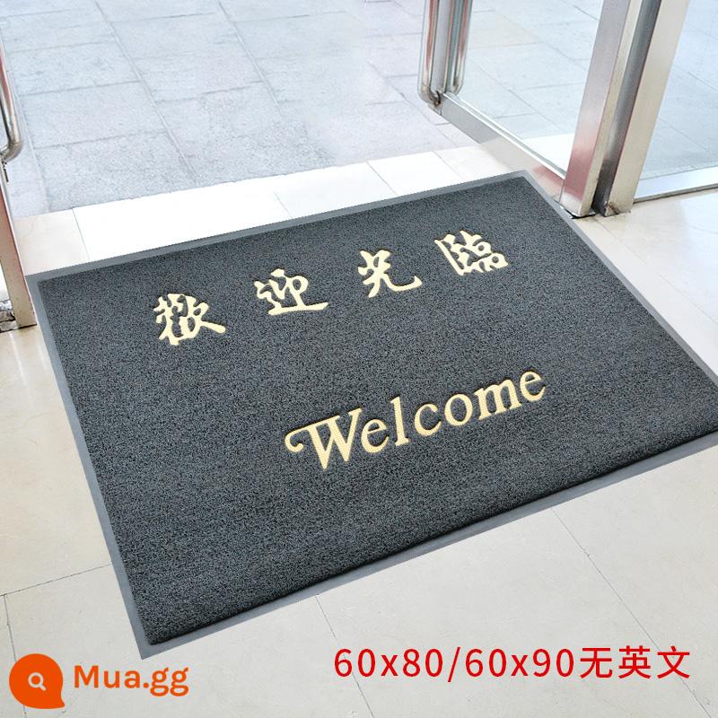 Thảm cửa welcome thảm trải sàn ra vào an toàn Thảm cửa welcome thảm cửa khách sạn khách sạn thảm welcome nhựa chống trượt - [Xám] Chào mừng