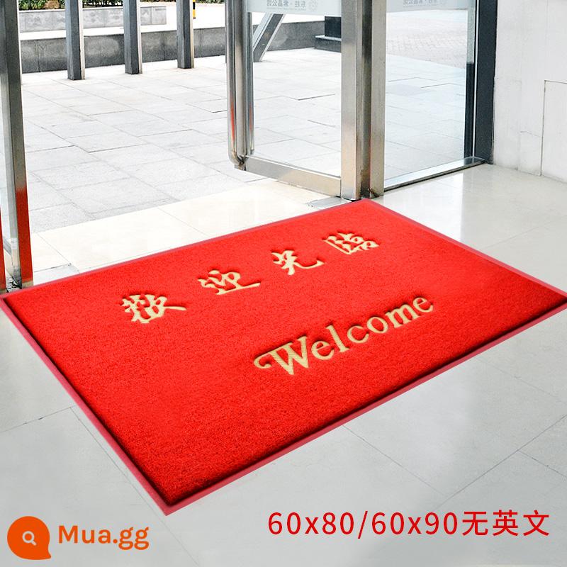 Thảm cửa welcome thảm trải sàn ra vào an toàn Thảm cửa welcome thảm cửa khách sạn khách sạn thảm welcome nhựa chống trượt - [Đỏ] Chào mừng