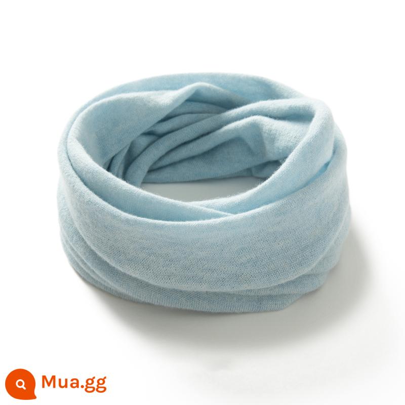 Khăn quàng cổ 100% nguyên chất len ​​cashmere cổ khăn quàng unisex mỏng bảo vệ đốt sống cổ dệt kim cổ giả đa năng khăn quàng cổ - xanh bạc hà/10005