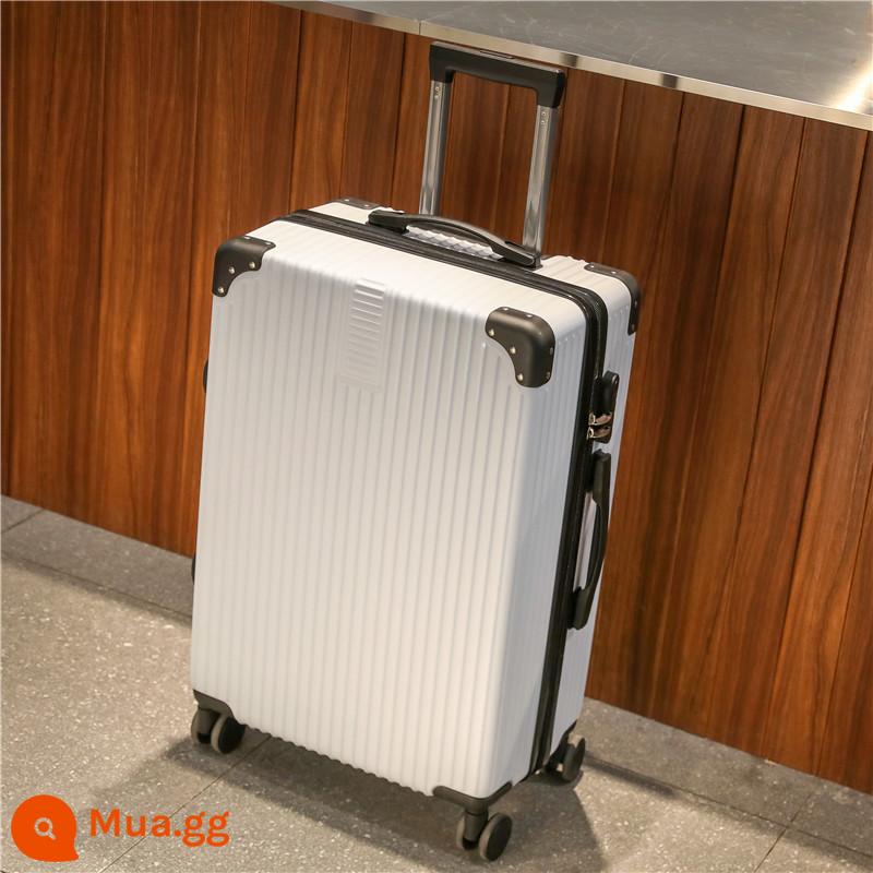 Vali nữ nhỏ mới 20 inch sinh viên nam 24 hộp mật khẩu lên máy bay vali da du lịch 26 lưới xe đẩy màu đỏ - thanh niên góc phải màu trắng