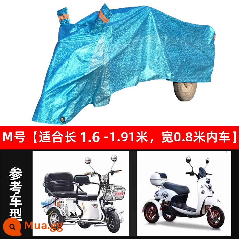 Áo che mưa xe ba bánh chạy điện, áo poncho chống nước, áo che toàn thân, áo khoác xe máy xe tay ga dành cho người lớn, áo chống nắng và che mưa - Ba bánh màu xanh M