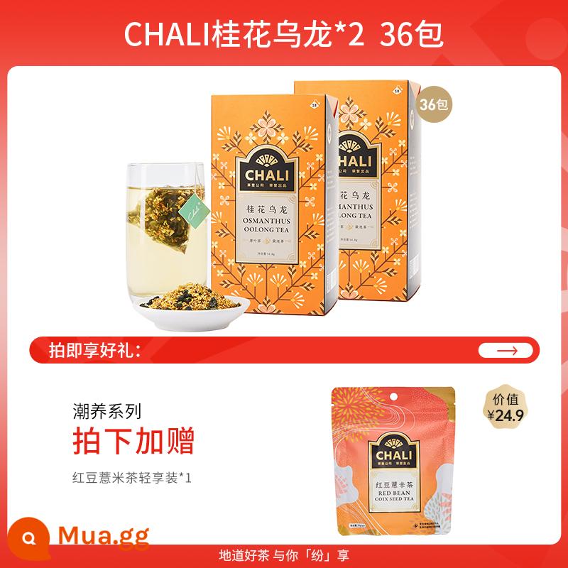 CHALI trà osmanthus thơm ngọt trà thảo dược Anxi Tieguanyin dưới lửa trà túi trà trà Li công ty sản xuất trà thơm - [Bổ sung trà đậu đỏ và lúa mạch] Osmanthus Oolong*2 hộp