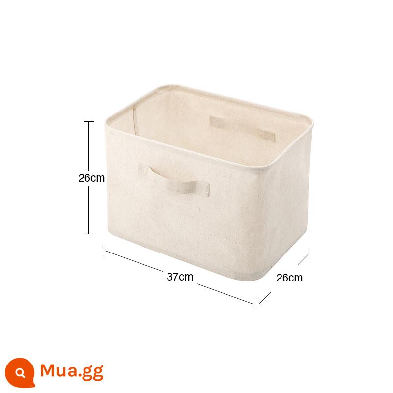 Hộp đựng mềm pha trộn sợi polyester và vải lanh MUJI - Dài 37×rộng 26×cao 26cm