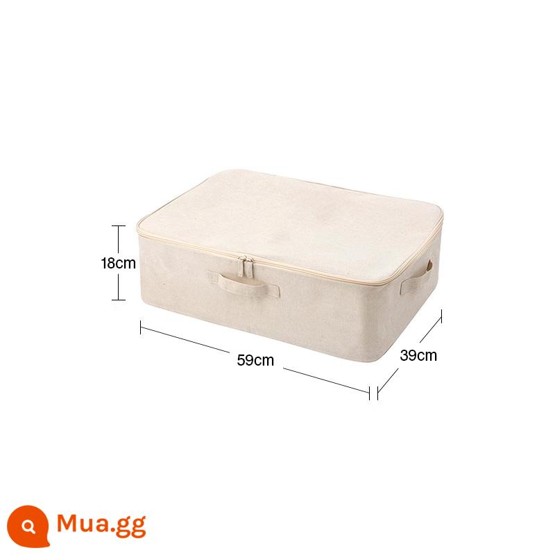 Hộp đựng mềm pha trộn sợi polyester và vải lanh MUJI - Dài 59×rộng 39×cao 18cm