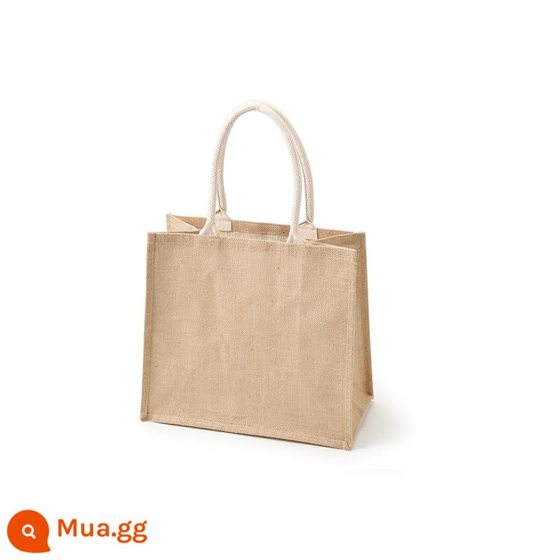 MUJI Đay Túi mua sắm có thể gập lại đơn giản A4 Túi vải bố Túi xách Túi tote Túi xách Túi đi lại - Dài 31,5×Rộng 36×Cao 19cm 2S