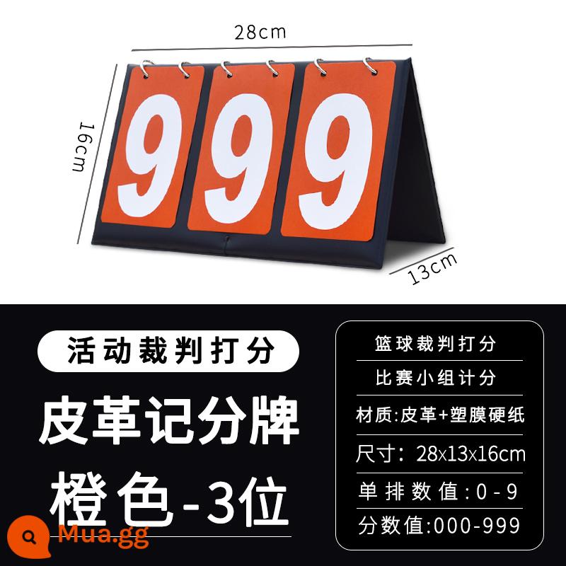 Bảng điểm bảng điểm có thể được lật lại bảng điểm bóng rổ bảng điểm bi-a bảng trò chơi bảng điểm bóng bàn - Bảng điểm ba chữ số màu cam