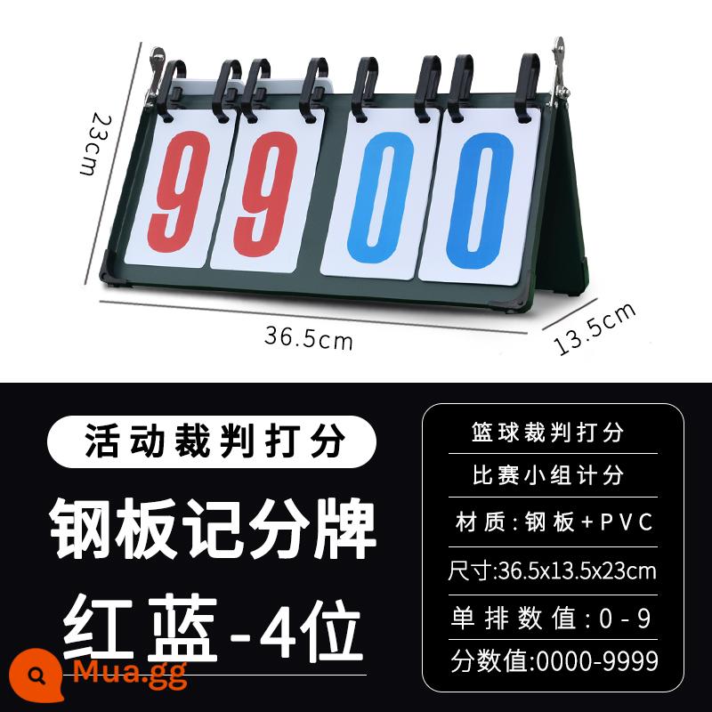 Bảng điểm bảng điểm có thể được lật lại bảng điểm bóng rổ bảng điểm bi-a bảng trò chơi bảng điểm bóng bàn - Bảng điểm bốn chữ số [loại tấm thép]