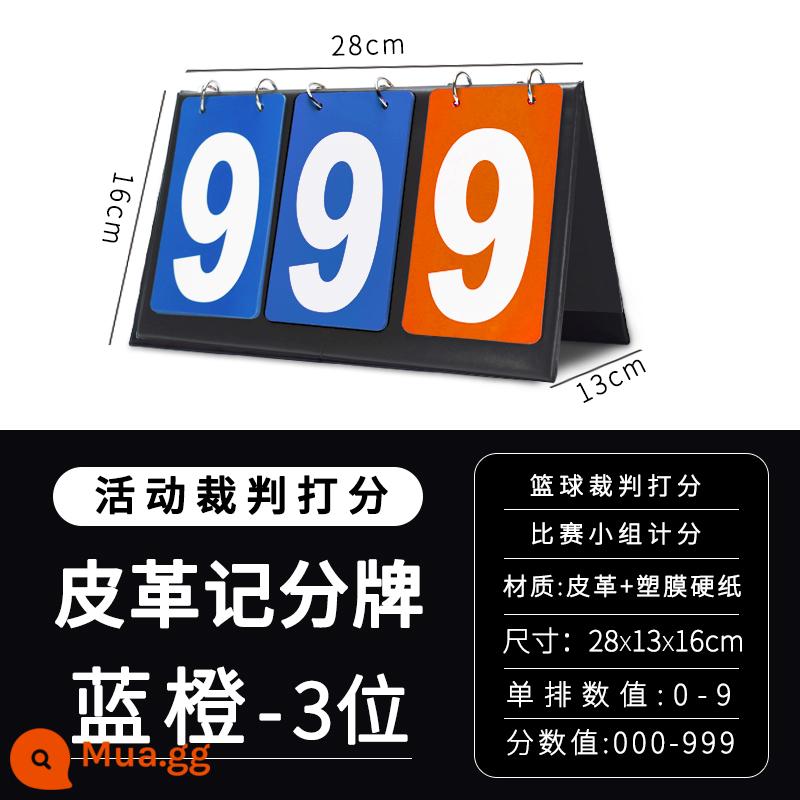 Bảng điểm bảng điểm có thể được lật lại bảng điểm bóng rổ bảng điểm bi-a bảng trò chơi bảng điểm bóng bàn - Bảng điểm ba chữ số màu cam và màu xanh