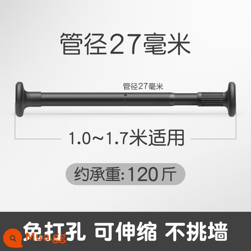 Móc Treo Tủ Quần Áo Móc Treo Cửa Treo Tường Treo Tường Móc Treo Quần Áo Phòng Trang Điểm Kệ Hiện Vật - [Đen] Thích hợp cho khoảng cách tường 1,0 ~ 1,7m