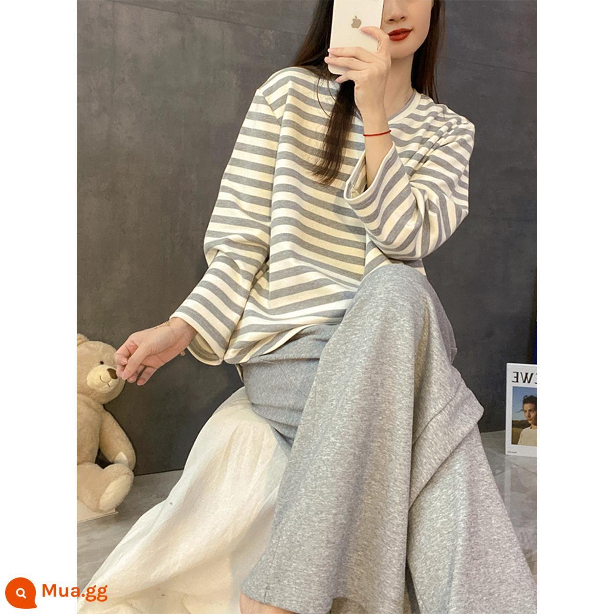 Bộ Đồ Ngủ Xuân Thu Nữ 2023 Mới Nguyên Chất Cotton Dài Tay Mỏng Ngọt Ngào Mùa Thu Đông Mặc Mặc Ở Nhà Bộ Quần Áo - Giá một bộ JW41176