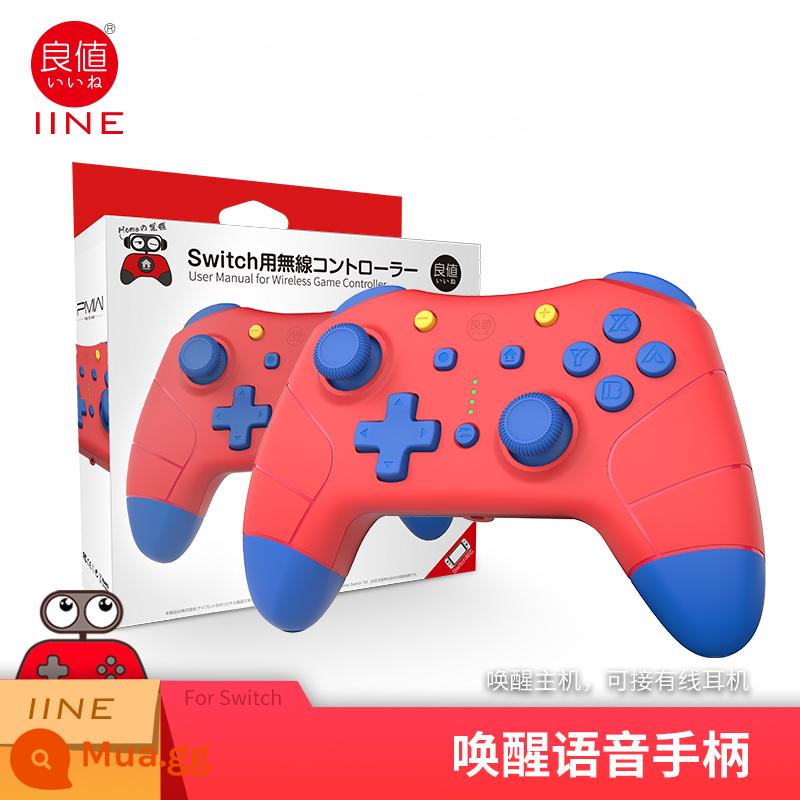 Liangzhi Switch Pro Lang Giá trị không dây Thức dậy Bluetooth GamePad Four -Genation Cat -shaped NS Jet - Tay cầm không dây bằng giọng nói đánh thức thế hệ thứ 4 có giá trị tốt màu đỏ