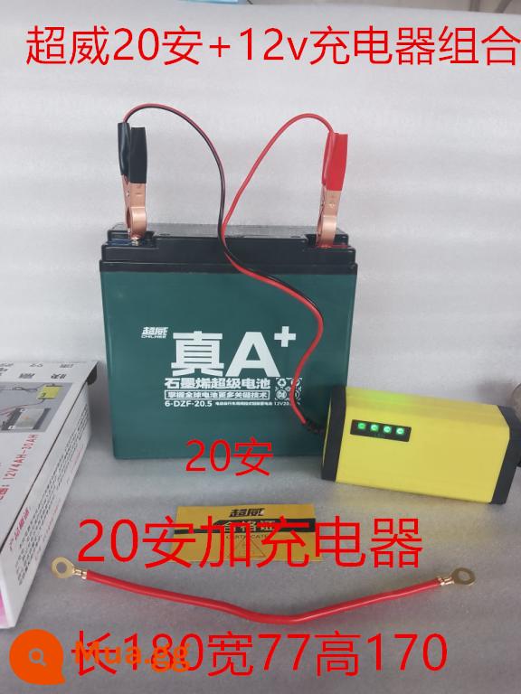 Chaowei pin axit chì 12V12AH đơn 6-DZM-12/6-DZF-20 pin chiếu sáng xe lăn âm thanh - Pin đơn Chaowei 12v 20A + sạc 12v