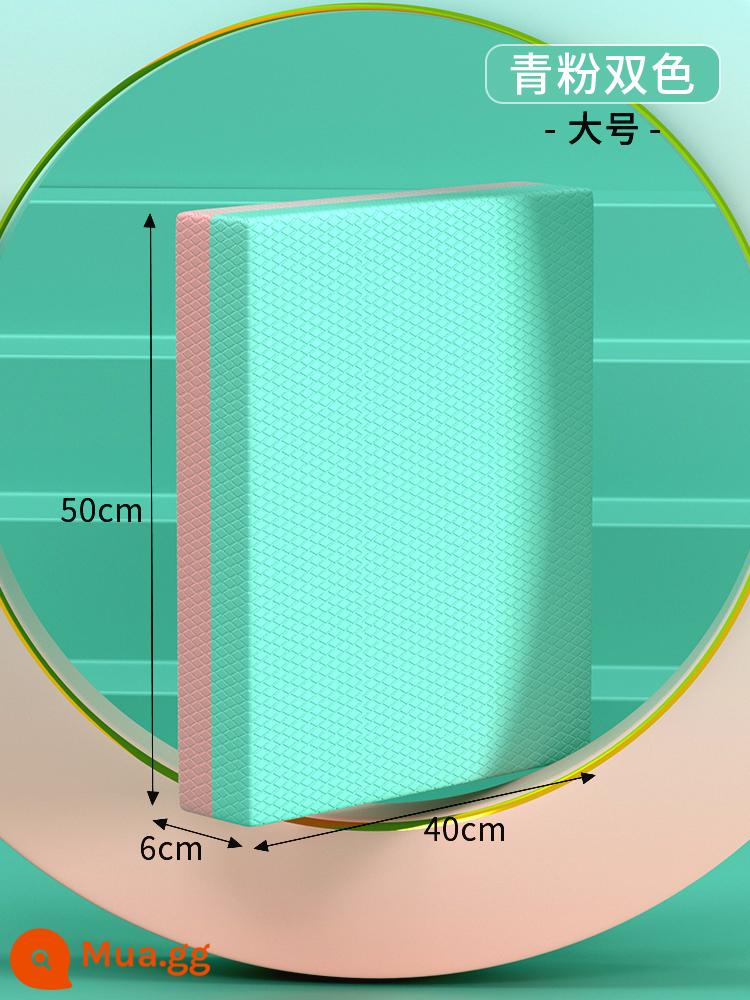Cân Bằng Thảm Nam Thảm Tập Thể Dục Tại Nhà Quả Tạ Cuốn Bấm Cơ Ngực Mềm Miếng Lót Core Tập Bụng Bánh Xe Yoga Thảm Quỳ - Hai màu xanh và hồng-size lớn (50*40*6cm) mềm mại và đàn hồi