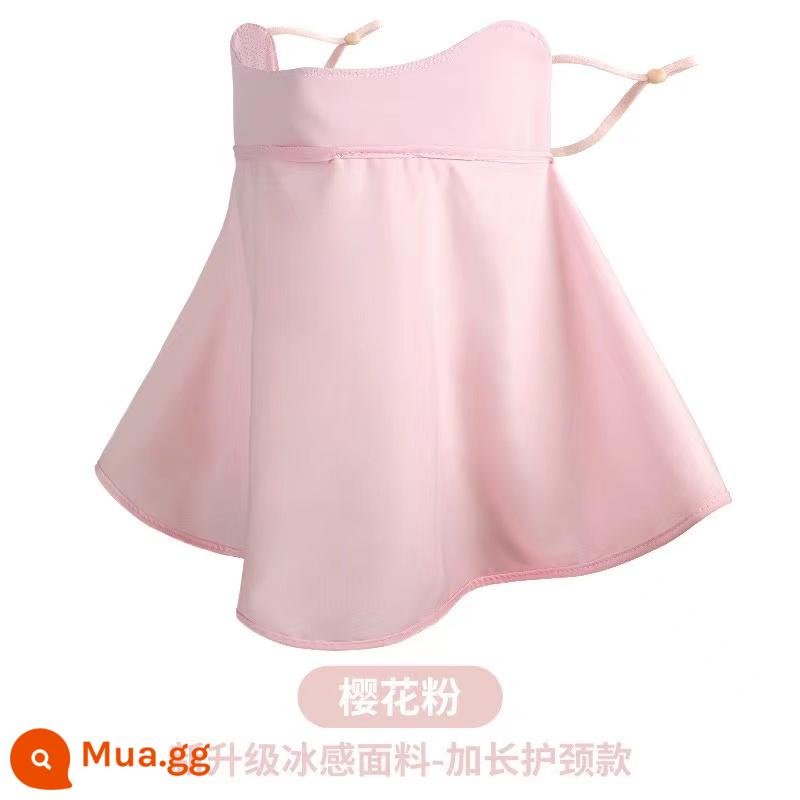 Mặt nạ chống nắng bảo vệ mắt Ice Silk che toàn bộ khuôn mặt, cổ và cổ của phụ nữ Xia Gao Yan Mặt nạ che nắng chống tia cực tím có giá trị khi lái xe - Miếng bảo vệ cổ cảm giác băng mới | [Sakura Pink] - Bảo vệ mắt mở rộng