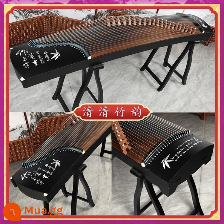 Song Li Guzheng Người mới bắt đầu Chứng nhận Thi Đầu vào Cấp 10 Biểu diễn Chuyên nghiệp Trẻ em Người lớn Giảng dạy Nhạc cụ Guzheng Paulownia - Hiệu suất màu đen/Qingqing Bamboo Rhyme (trọn bộ gói quà tặng phụ kiện)