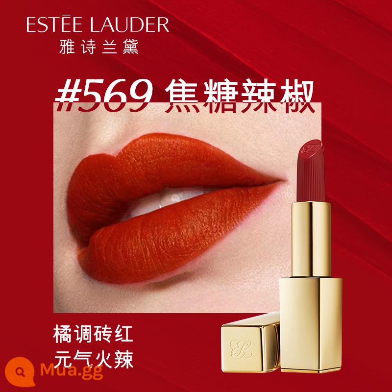 [Hàng Tết] Estee Lauder chiêm ngưỡng son môi trắng lâu trôi không phai 520 confession đỏ 420 màu đậu - #569 Ớt Caramen