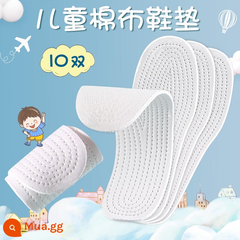 Thấm hút mồ hôi, thoáng khí, khử mùi, cotton nguyên chất, vải nghìn lớp, lót giày trẻ em, giày trẻ em, bé trai và bé gái, xuân thu - [10 Đôi] Vải Tràm Thoáng Khí 20 yards/15cm