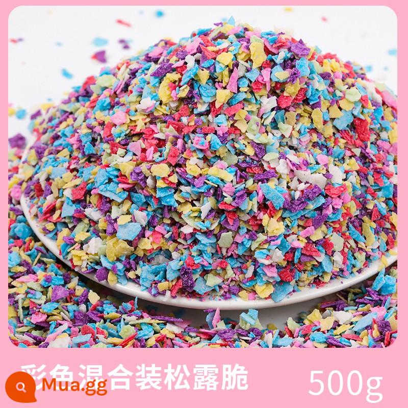 Kem Pháp Chip Trang Trí Bánh Chip Nghiền Nghiền Bánh Quy Kem Gỗ Cám Cốc Chấm Nước Mochi Chip - Bánh mì giòn trộn nhiều màu 500g