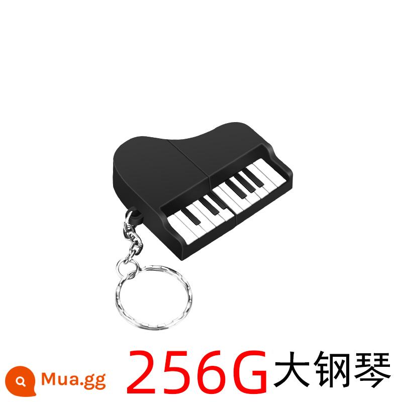 Ổ đĩa flash đàn violon piano dễ thương có giá trị cao I28G máy tính điện thoại di động sử dụng kép cô gái hoạt hình sinh viên 64g Ổ đĩa flash USB - Đàn piano 256/G (tặng)