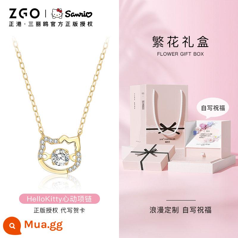 Zhenggang ZGOx Sanrio Vòng Cổ HelloKitty Quà Tặng Sinh Nhật Cho Bé Gái Bạn Gái Món Quà Năm Mới Thiết Thực - 3050-Xin chào [Chất liệu bạc nguyên chất, tặng hộp quà hoa]