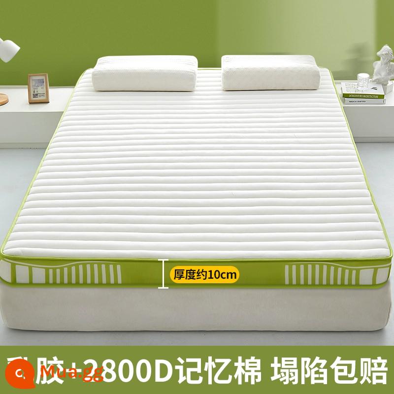 Đệm cao su phòng ngủ nhà tatami mat cho thuê đặc biệt 1 mét 5 miếng bọt biển thảm ký túc xá sinh viên đơn - Mẫu ba chiều - khoảng 10cm, sọc xanh [chống nấm mốc và chống ẩm, mủ thật] có hàng, cần gấp